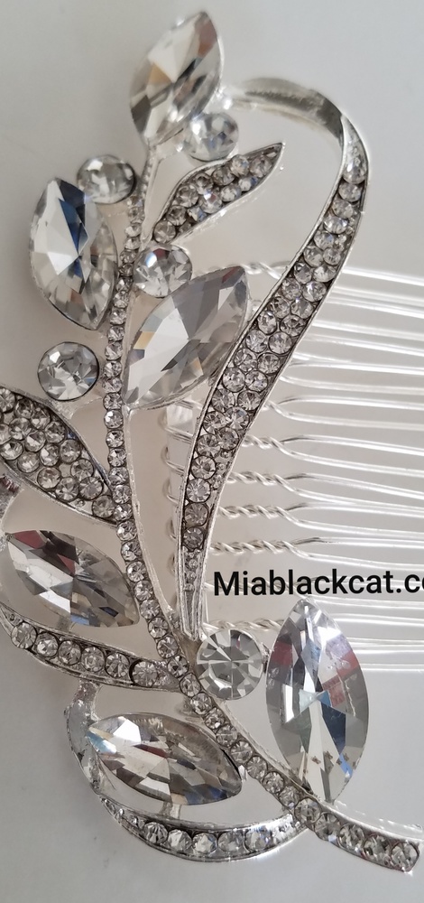Bridal Silver Dimond Rhinstone Comb